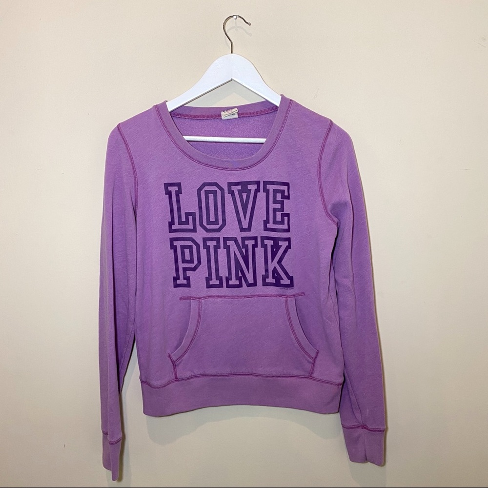 Pink Sweatshirt Vintage Look
